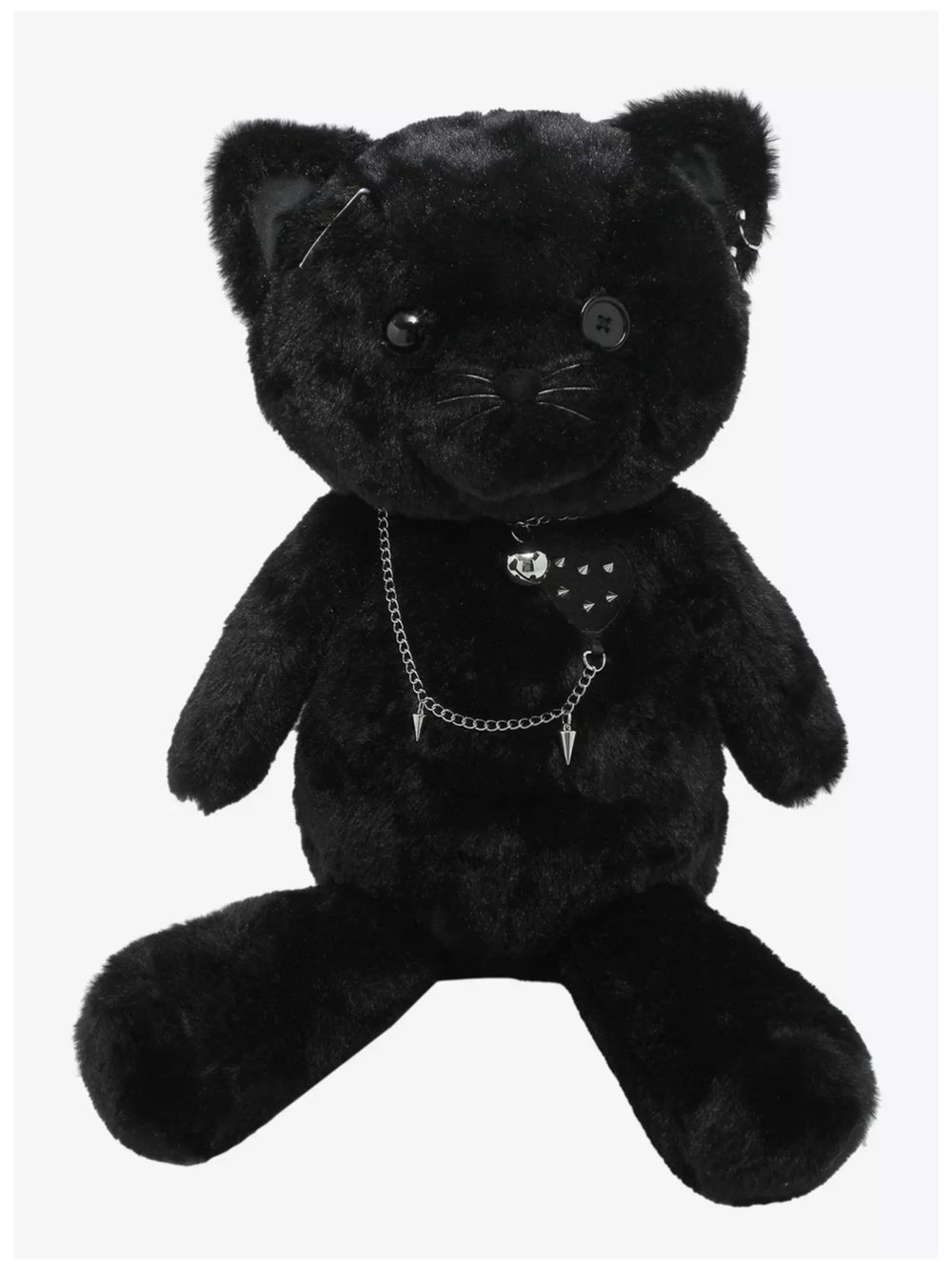 Hot Topic Goth Cat Plush Mini Backpack